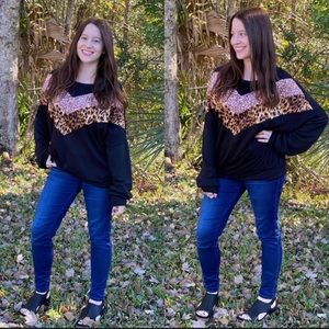 NWOT Phierce and Sparkly Cheetah Top Size 2X